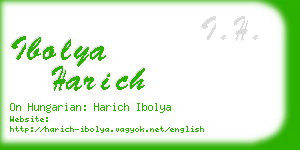 ibolya harich business card